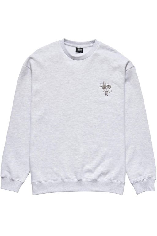 Stussy Mens Copyright Crown Crew Sweaters White - AILHW8639